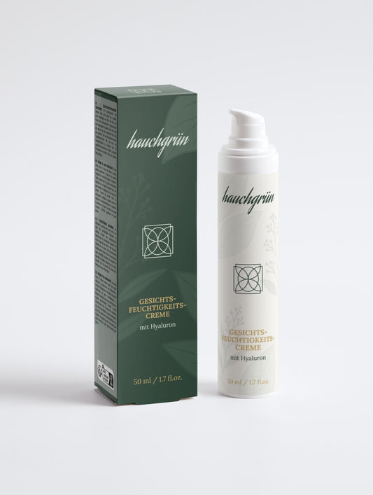 Gesichts-Feuchtigkeitscreme mit Hyaluron 50ml Verpackung Vorderseite