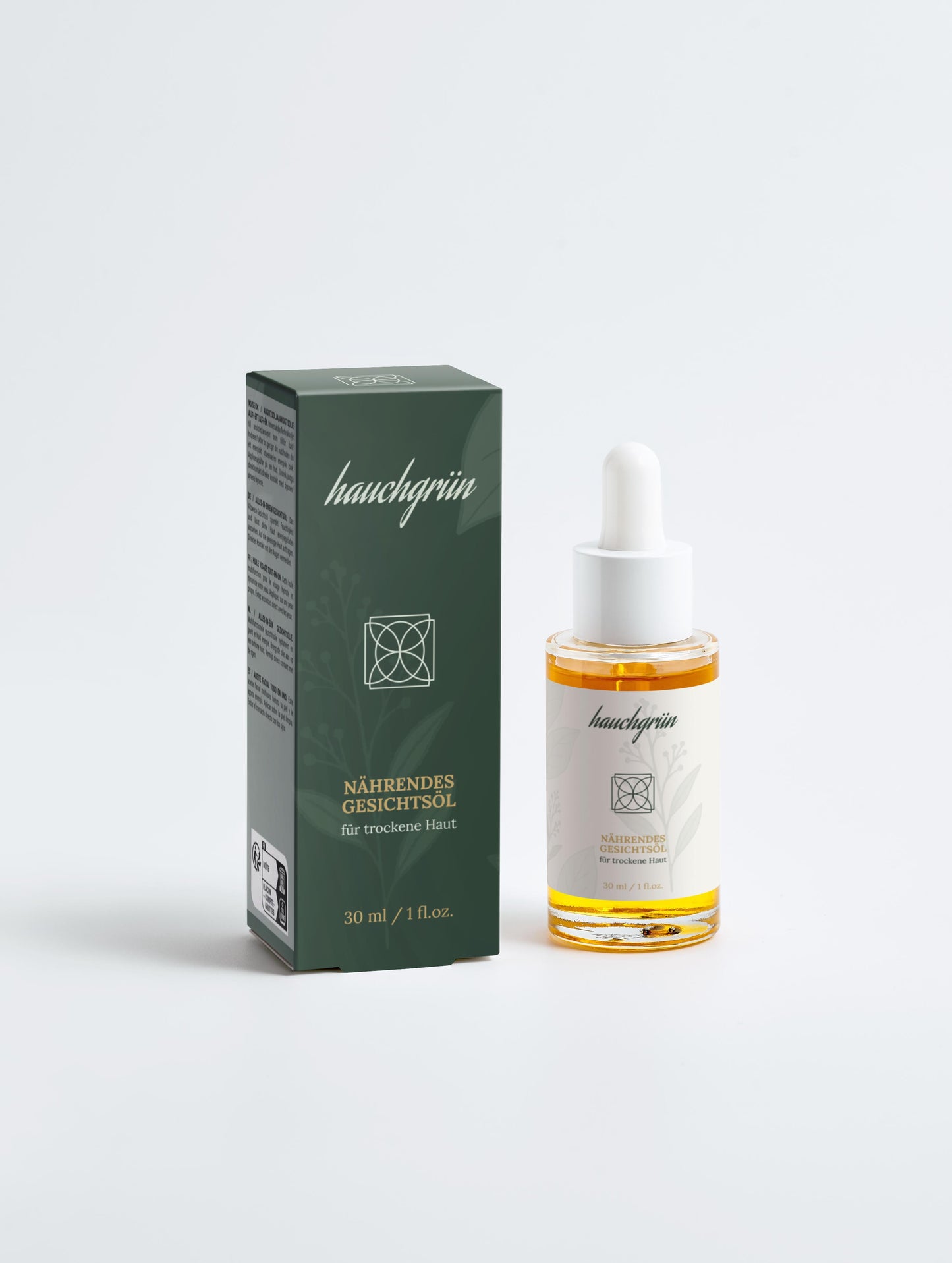 Nährendes Naturkosmetik Gesichtsöl für trockene Haut Verpackung Vorderseite