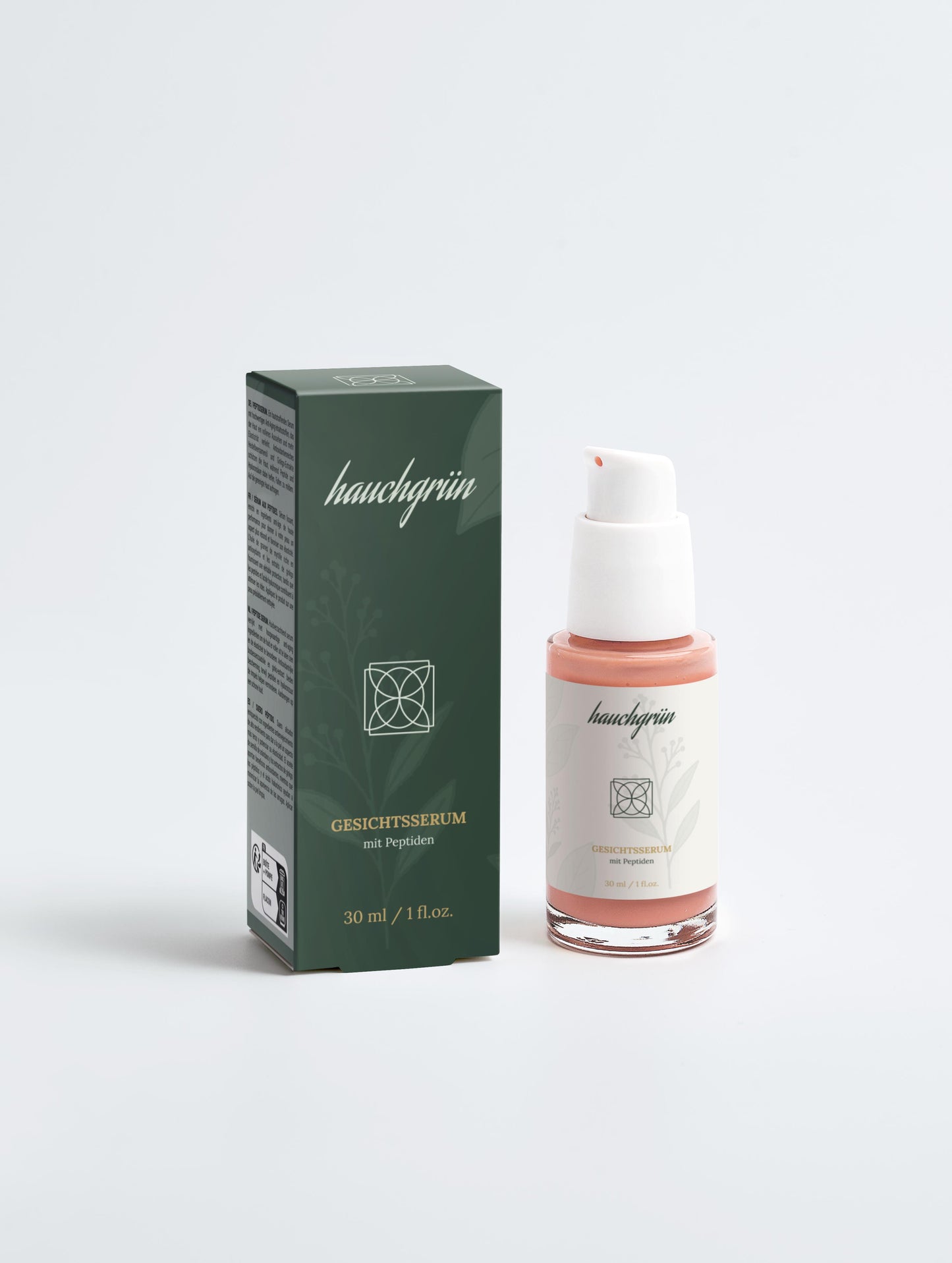 Veganes Gesichtsserum mit Peptiden Verpackung